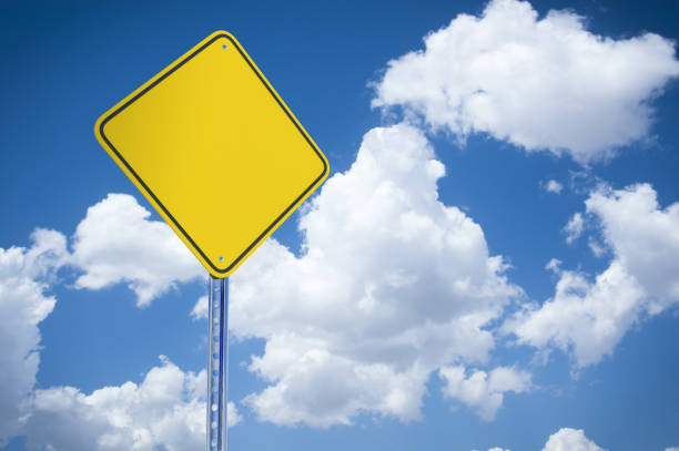 istock Blank Yellow Road Sign 1446736761