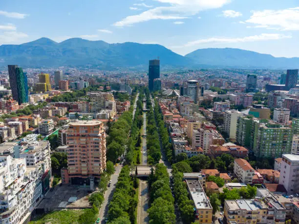 Tirana from drone