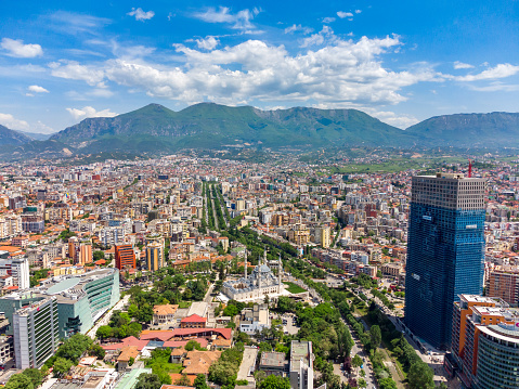 Tirana from drone