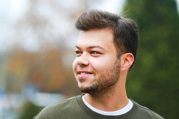 istock close-up side portrait of blond young bearded man 1446747040