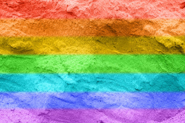 istock Abstract colorful background. Sand of rainbow colors. 1446751263