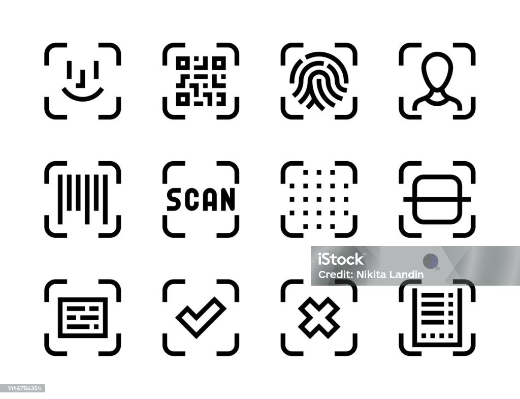 Qr code, Face recognition și Scan process line vector icons. - vector de stoc Pictogramă fără redevențe Qr code, Face recognition și Scan process line vector icons. - vector de stoc Pictogramă fără redevențe