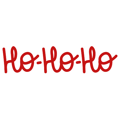 Hohoho Lettering Style Hand Drawn Ho Ho Ho Lettering Vector Stock Illustration - Download ...