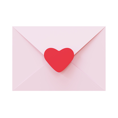 Valentine Love Letter 3D Render Element