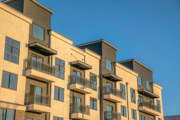 istock Phoenix, Arizona- Apartment building with metal wall cladding and balconies 1446775869