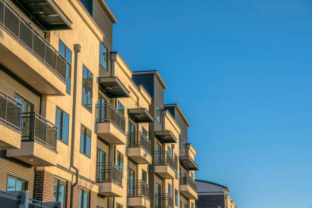 istock Phoenix, Arizona- Modern contemporary apartment exterior design 1446784206