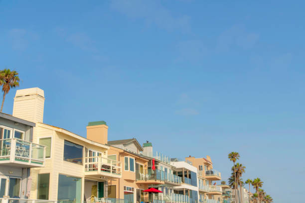 istock Row of building accommodations at Oceanside, California 1446788087