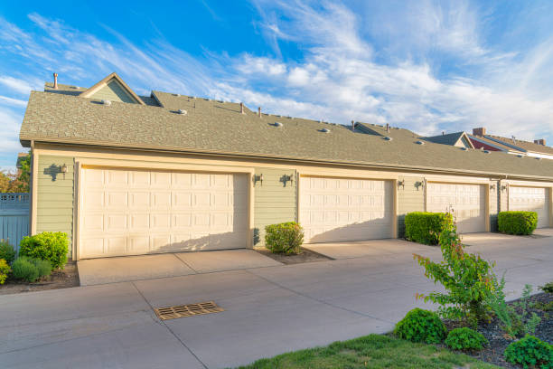 istock Garage exterior of an apartment complex at Daybreak, Utah 1446793956