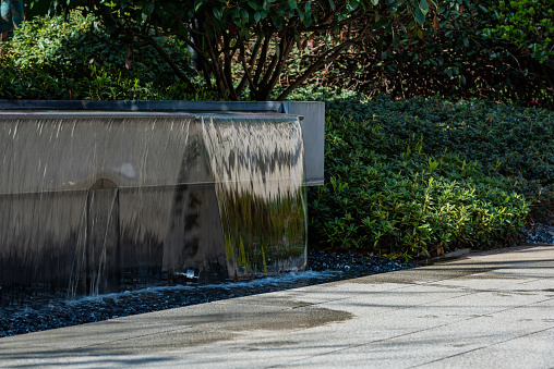 Water feature in formal garden