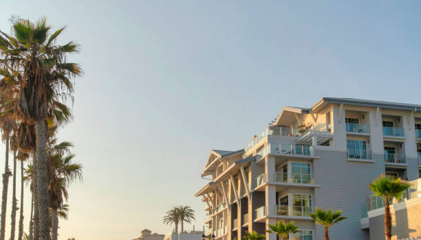 istock Modern traditional apartment building in Oceanside, California 1446796875