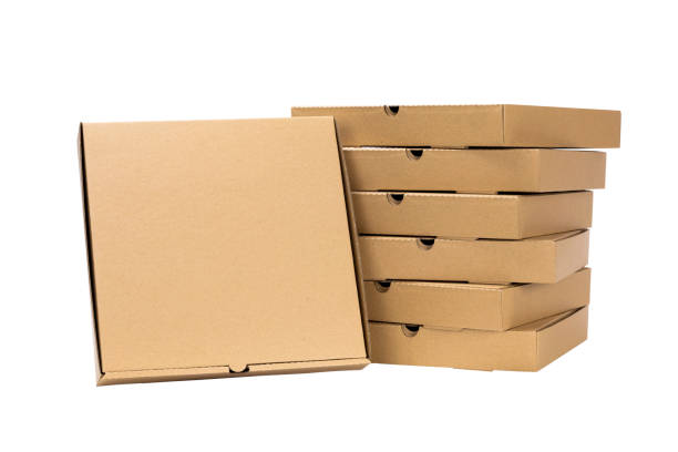 istock front view of stack brown pizza box isolated on white background with clipping path 1446810103
