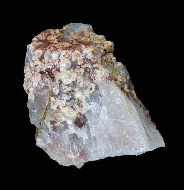 istock Magnified close up quartz with granite inclusion. 1446812229