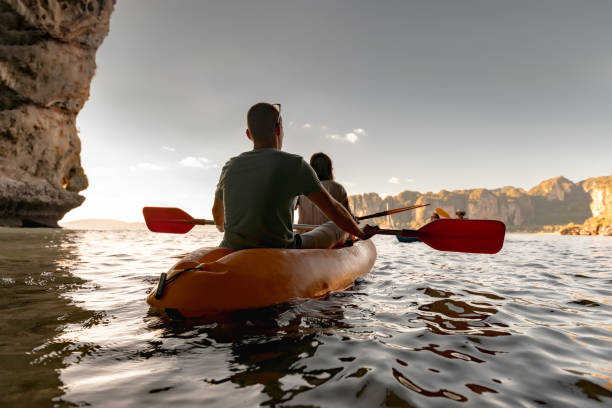 istock Sea kayaking at tropical bay 1446817681