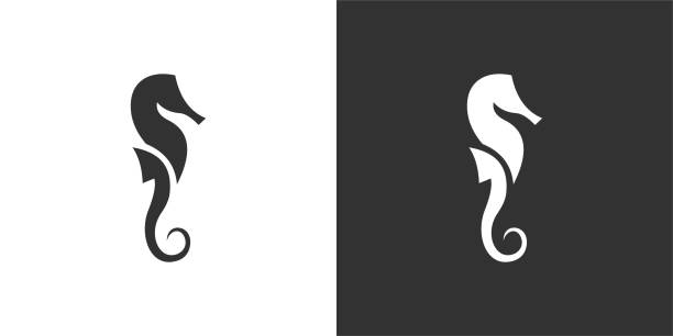 Seahorse icon and symbol vector illustration. Seahorse icon and symbol vector illustration. seahorse stock illustrations