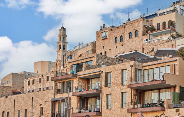 Old buildings on the coast in Jaffa.