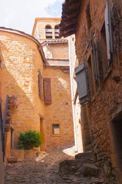 istock Buildings under the sunlight in Theize, Rhone, France 1446830242