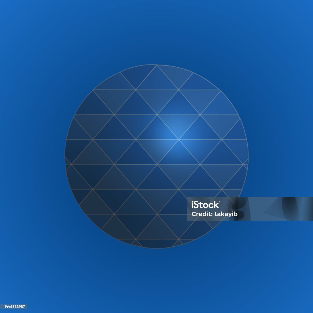 Sphere Color:blue Sphere With Triangles In Different Blue Colors Stock Illustration ...