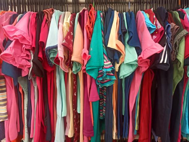 istock Clothes varieties hanging on rack 1446834957