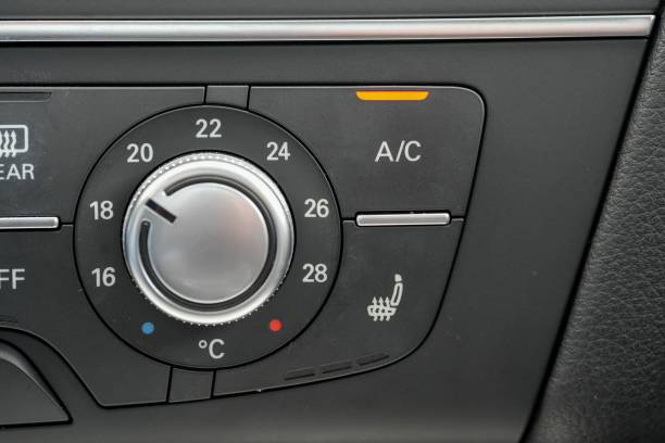 istock Closeup of dashboard buttons of a car 1446835498