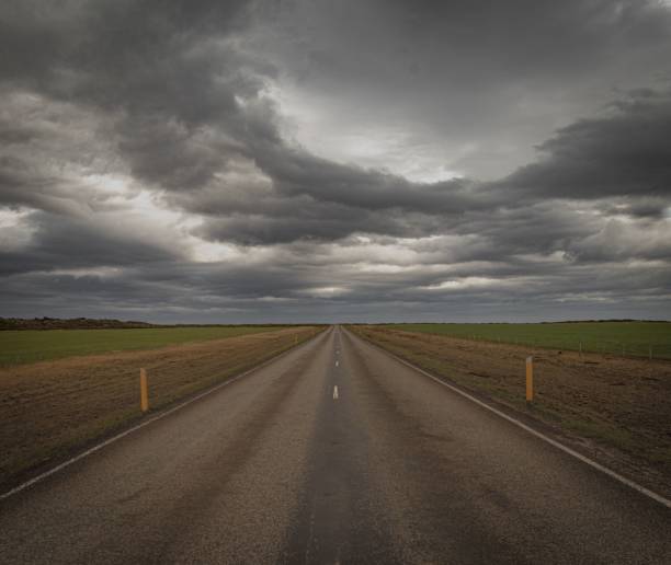 istock Roadway on a moody dark day 1446839413