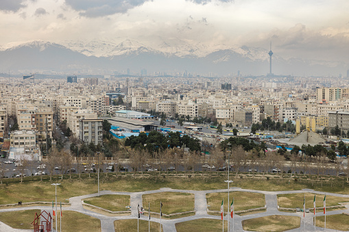 Northern Tehran and Milad tower, Tehran Iran