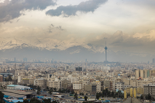 Southern Tehran and Milad tower, Tehran Iran