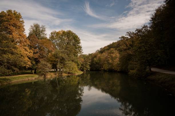istock Krka river in autumn colors 1446844749