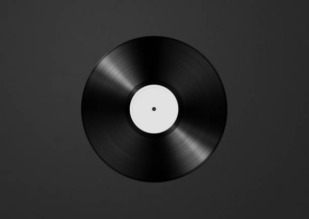 istock Vinyl record isolated on black background 1446846419