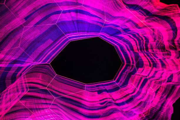 istock Abstract pink lights on the black background 1446847951