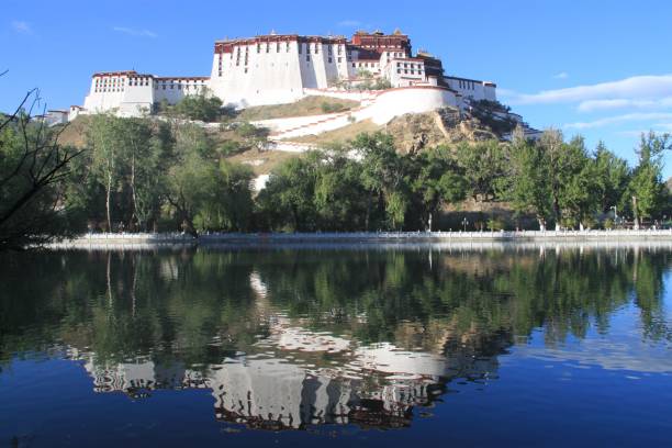 istock Potala Palace on a hill at the shore 1446848720