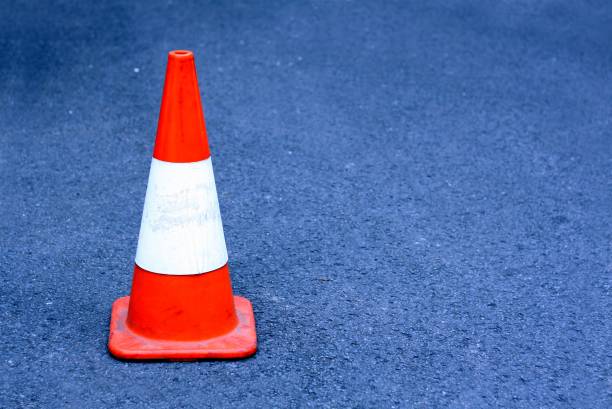 istock Closeup shot of a traffic cone 1446856129