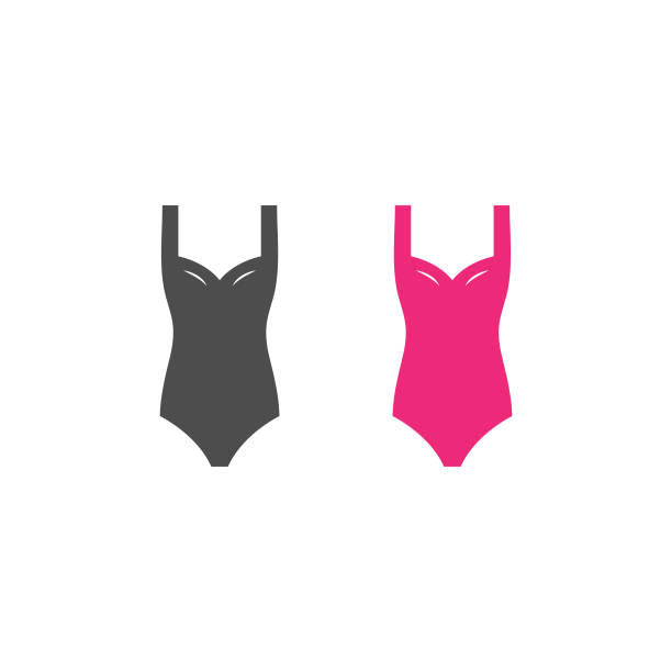 비키니 아이콘 벡터 디자인. - bikini bikini top swimwear isolated stock illustrations