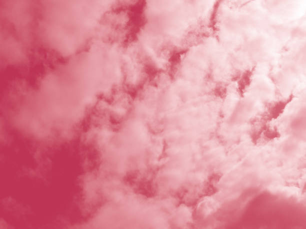 istock Beautiful fluffy white cloud against the Magenta sky. Sky clouds.  Abstract background texture. Copy space. The concept of hope. Color 2023 Viva Magenta 1446857338
