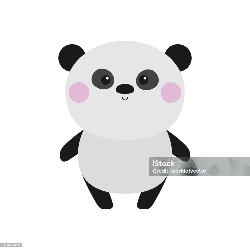 Vetores de Ícone Bonito Do Urso Panda Kawaii Personagem De Desenho Animado  Cara De Cabeça Engraçada Bochechas Corderosa Feliz Dia Dos Namorados Modelo  De Cartão De Felicitações Para Bebés Capa De Caderno
