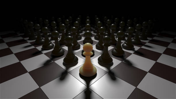 istock Chess pawn piece outstanding. Leadership concept 1446862814