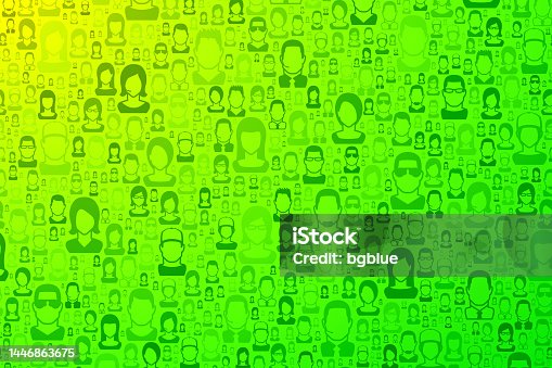 istock Abstract green background - People pattern 1446863675