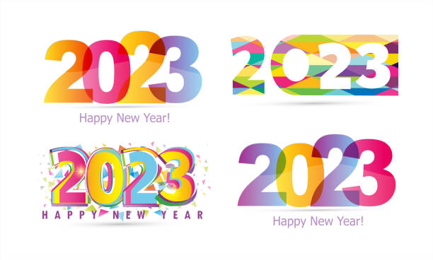 istock 2023 Happy New Year logo lettering text design. 2023 number design template. Collection of 2023 Happy New Year symbols. Vector illustration 1446866374