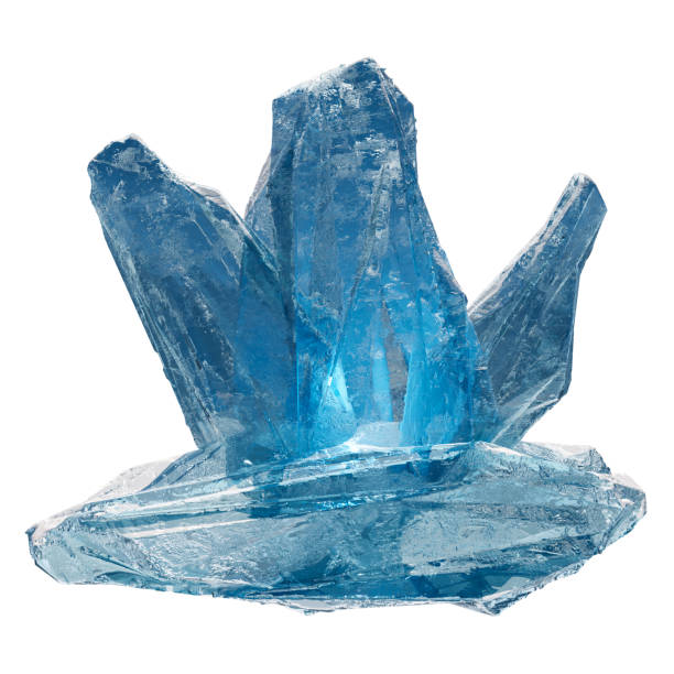 istock 3d rendering. ice crystals. Cold frozen blocks or ice mountain, winter decoration for design. Iceberg broken pieces of ice. Snowy elements. 1446867636