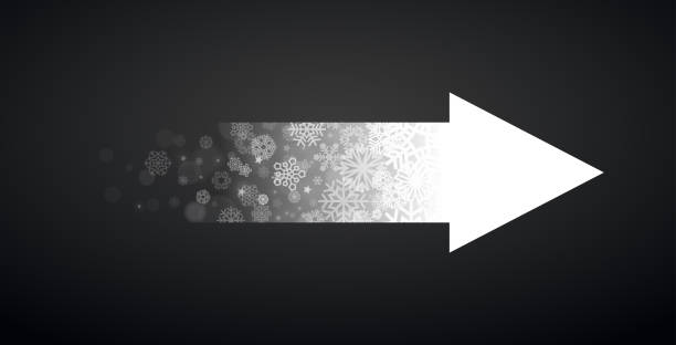 Seta branca com gradiente de flocos de neve - ilustração de arte em vetor