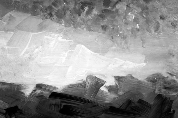 istock Black and white, grayscale, monochrome, Hand painted Watercolor Backgrounds 1446872505