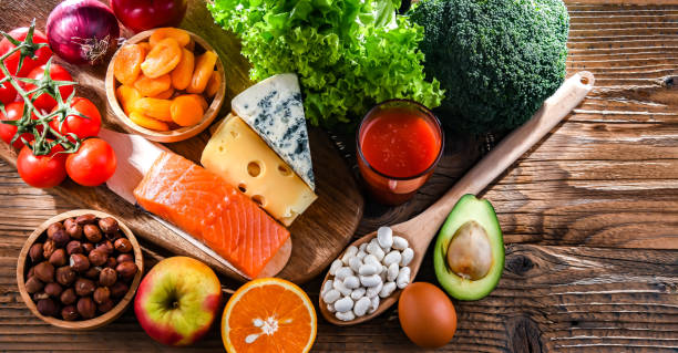 istock Food products representing the nutritarian diet 1446875234