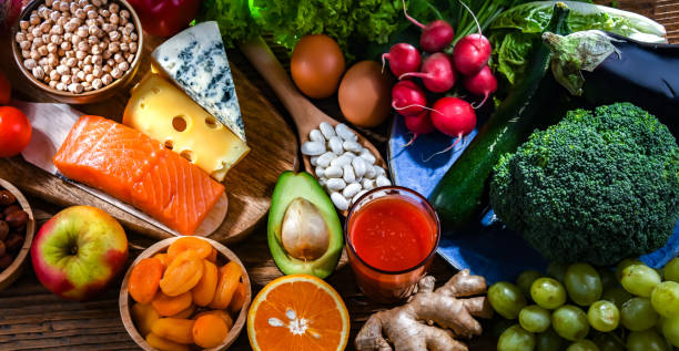 istock Food products representing the nutritarian diet 1446875285