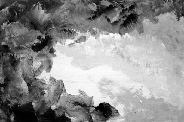 istock Black and white, grayscale, monochrome, Hand painted Watercolor Backgrounds 1446879152