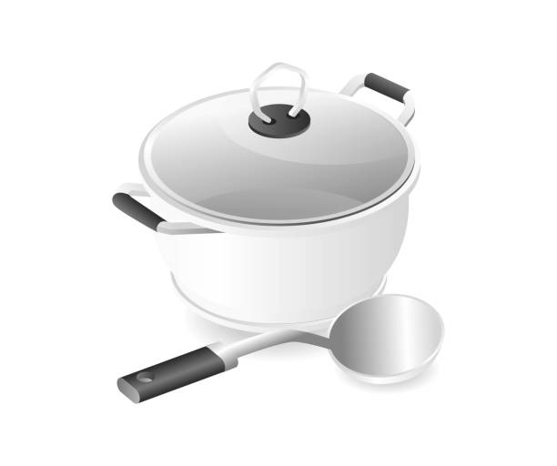 istock Isometric flat 3d concept illustration of stainless and irus pan 1446879196