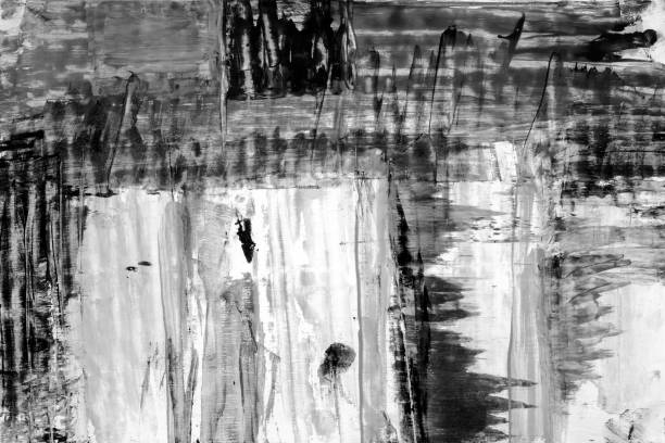 istock Black and white, grayscale, monochrome, Hand painted Watercolor Backgrounds 1446880084