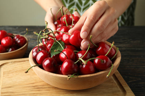 istock Concept of sweet berry with red cherry 1446880344