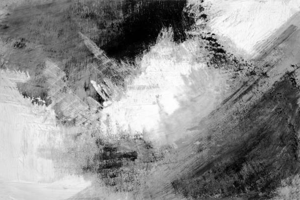 istock Black and white, grayscale, monochrome, Hand painted Watercolor Backgrounds 1446881559