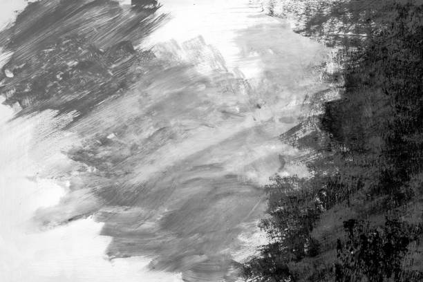 istock Black and white, grayscale, monochrome, Hand painted Watercolor Backgrounds 1446881586