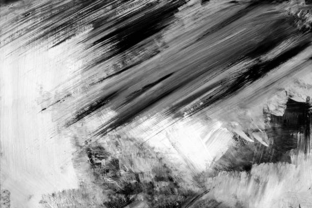 istock Black and white, grayscale, monochrome, Hand painted Watercolor Backgrounds 1446882270