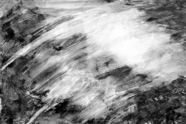 istock Black and white, grayscale, monochrome, Hand painted Watercolor Backgrounds 1446882547